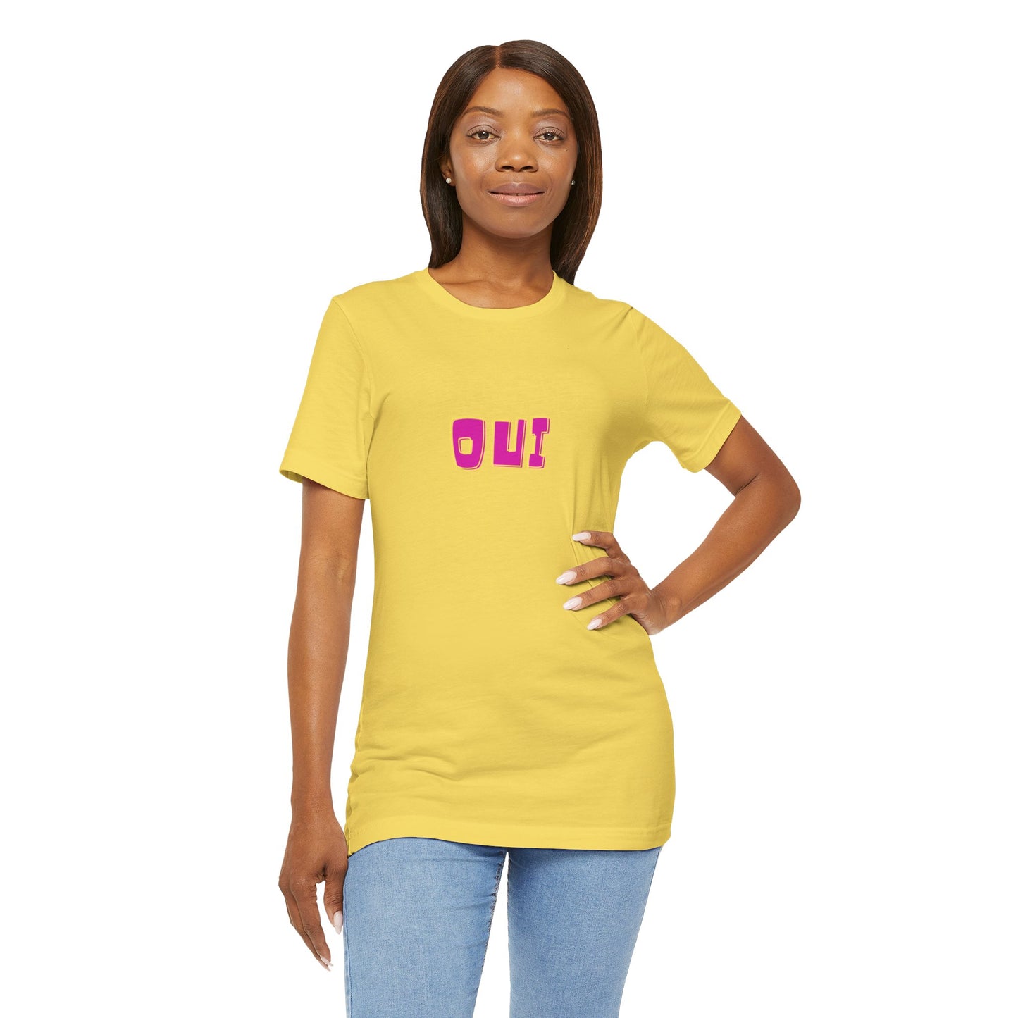 French Bold OUI Tee, Summer Colors