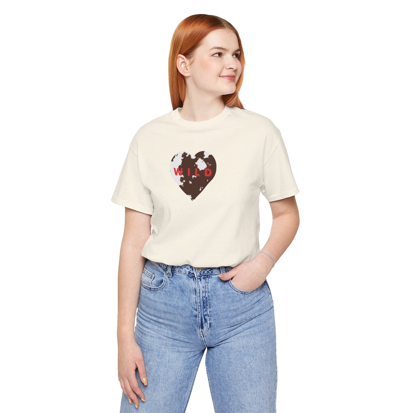 Cowhide Heart Ladies Tee, Cowgirl Style