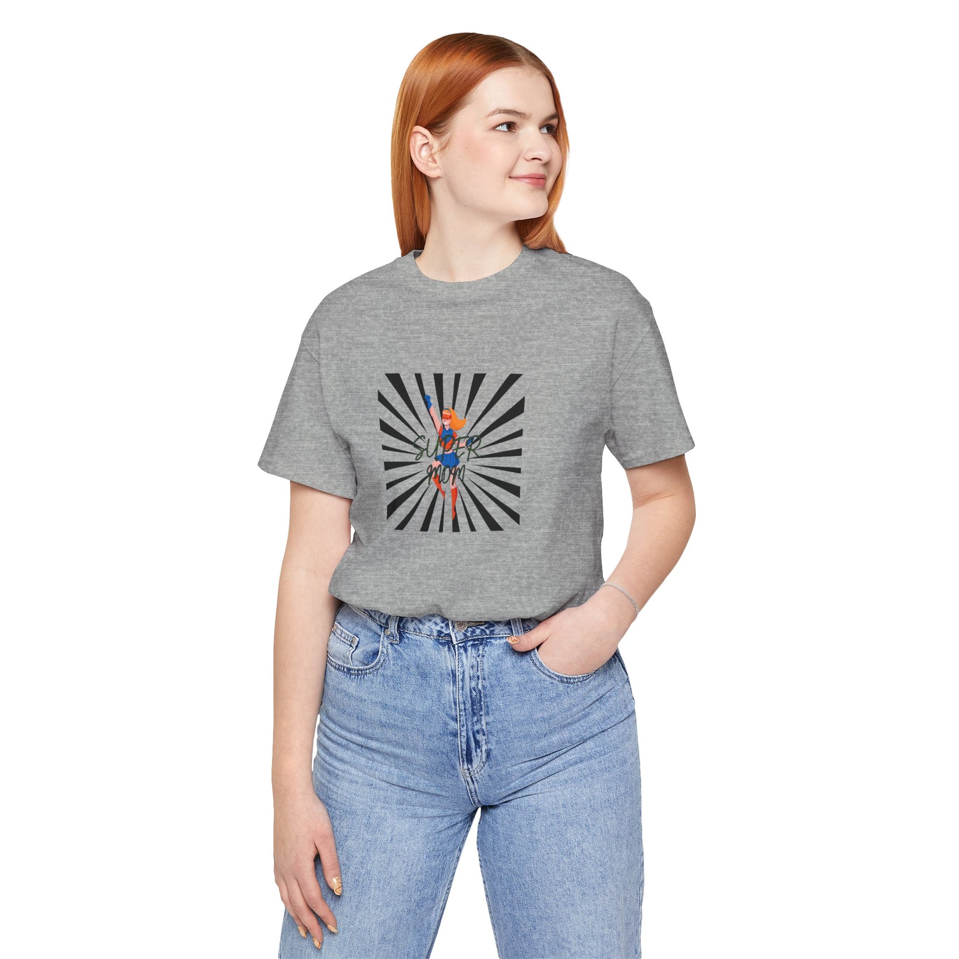 Super Mom Hero T-shirt, grey