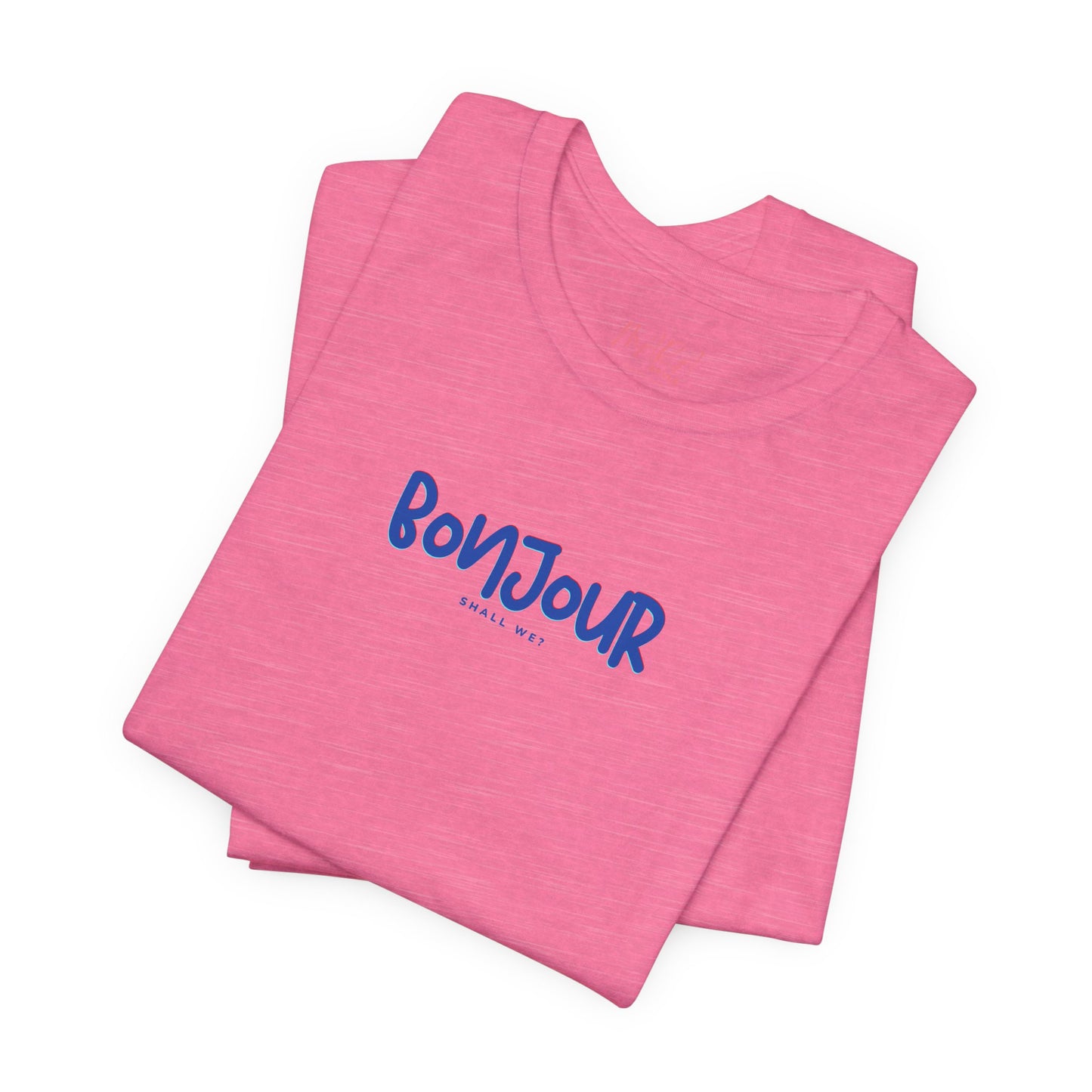 Bonjour Playful Hello Unisex Tee, French Preppy