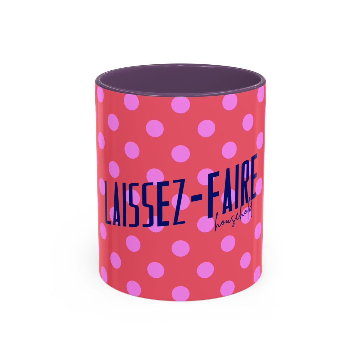 Laissez-Faire Household Polka Dot Coffee Mug — Playful Family Ceramic Mug