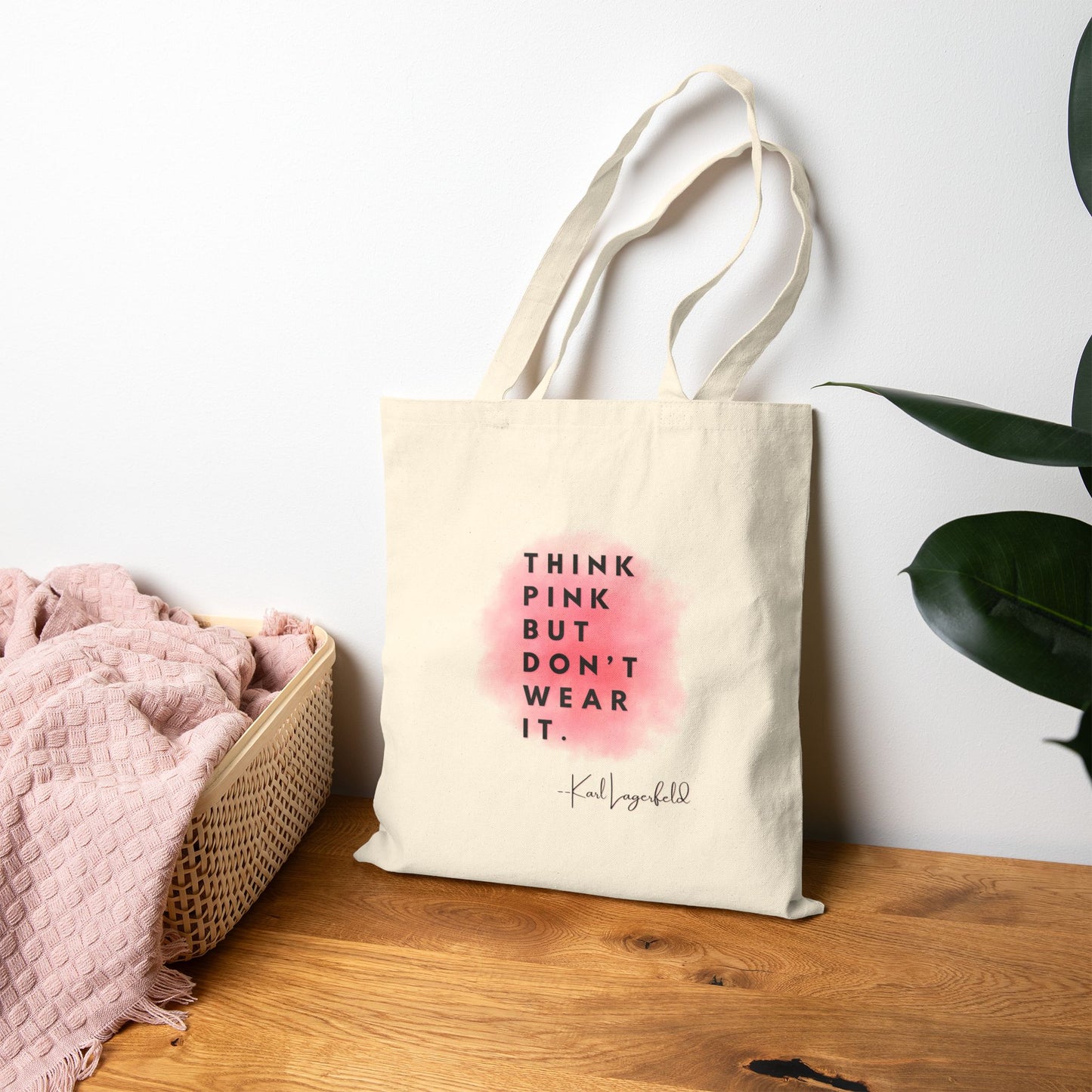 Fashionista Karl Lagerfeld Canvas Tote Bag