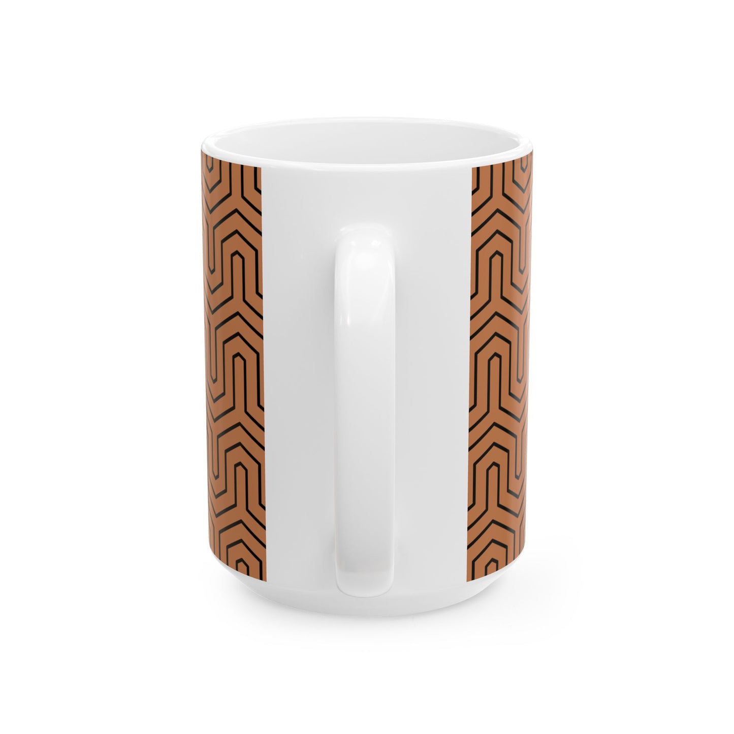 Deja Vu - "Living in the Illusion" Ceramic Mug,  Cocoa Brown