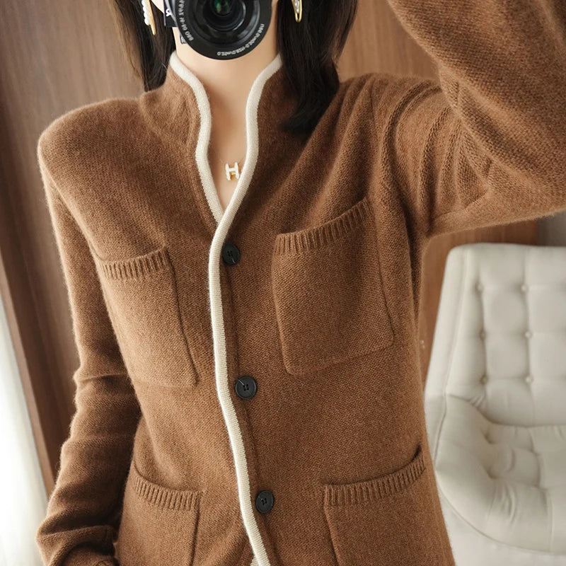 Classic Cashmere Cardigan, jacket length