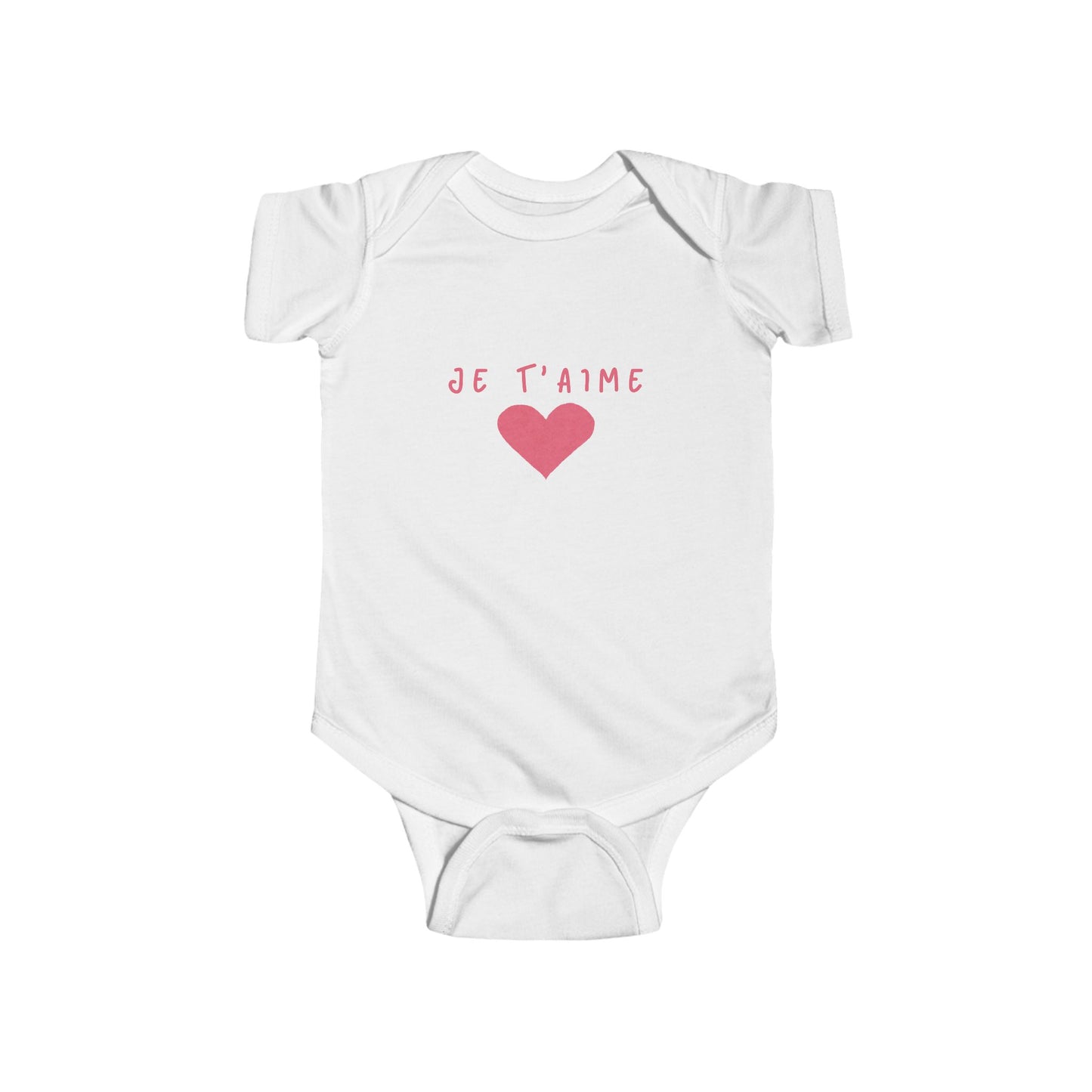 Cute Infant Bodysuit - "Je T'aime" Baby Onesie