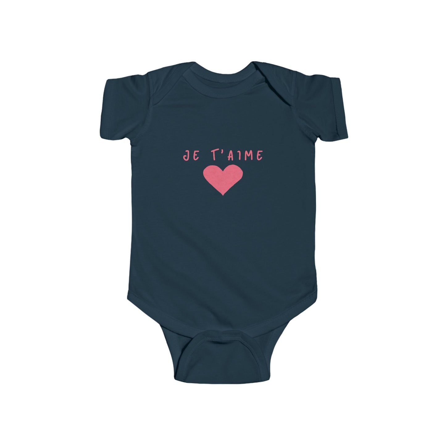 Cute Infant Bodysuit - "Je T'aime" Baby Onesie