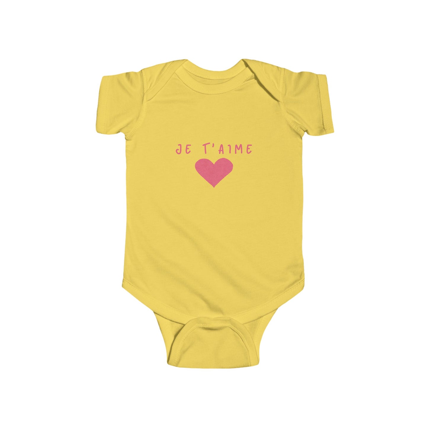 Cute Infant Bodysuit - "Je T'aime" Baby Onesie