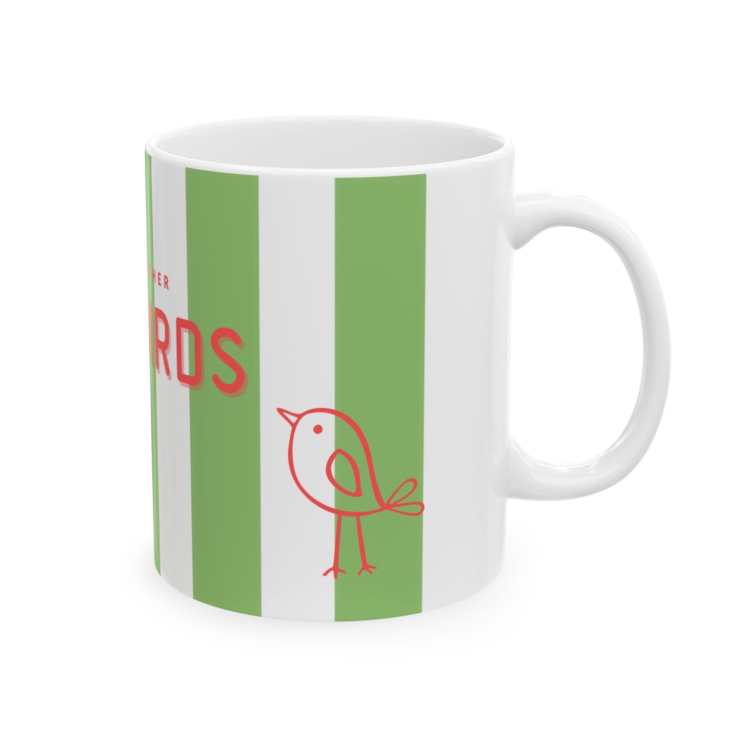 Preppy Mug - LOVEBIRDS - Happy Together, GREEN