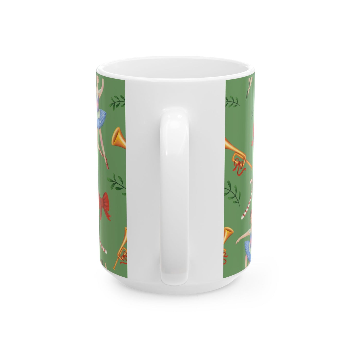 Nutcracker Ballet Mug, Mint Green – 'Sugar Plum Dreams' Holiday Ceramic Coffee Cup (11oz & 15oz)