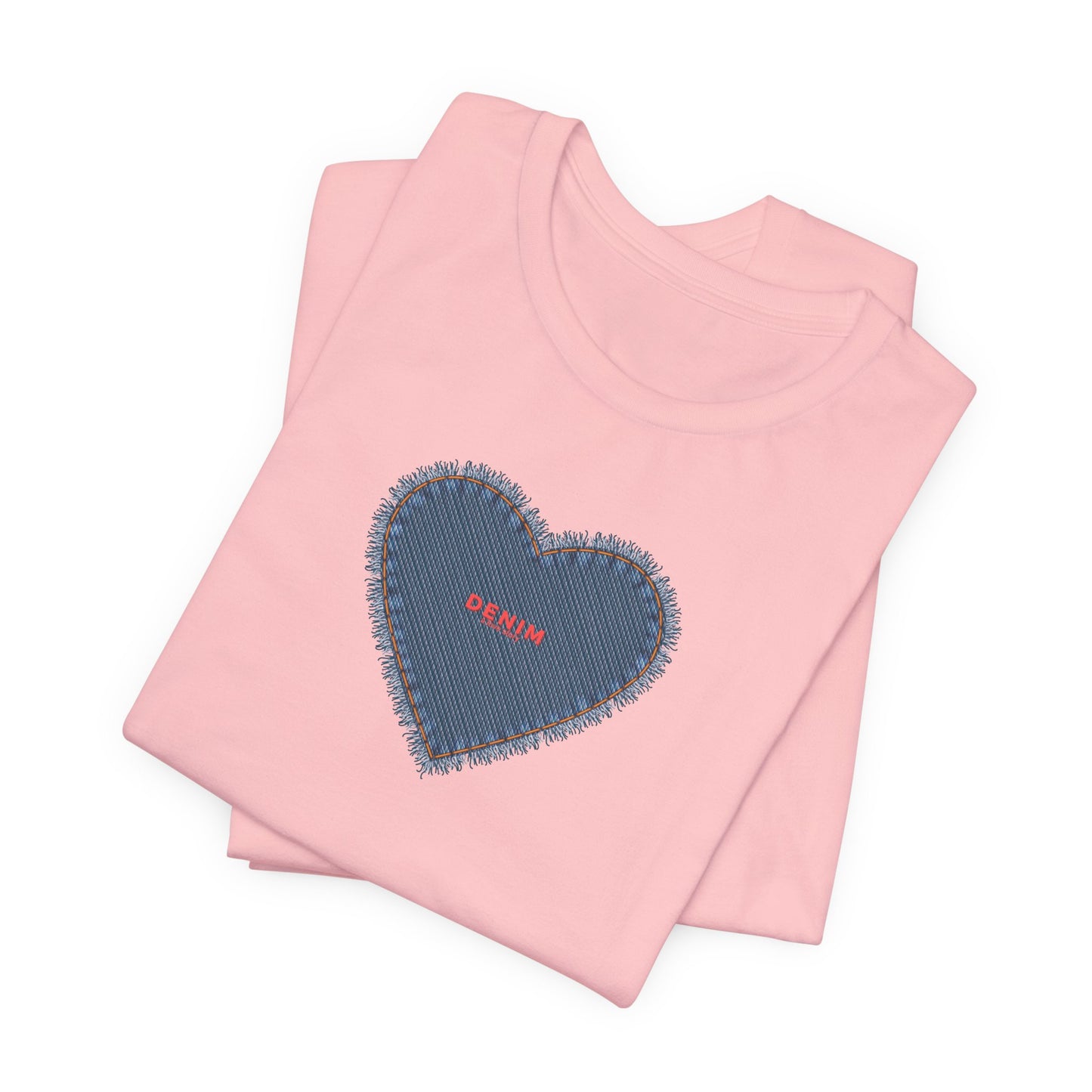 DENIM Heart Ladies Tshirt,  Jean Lover Shirt