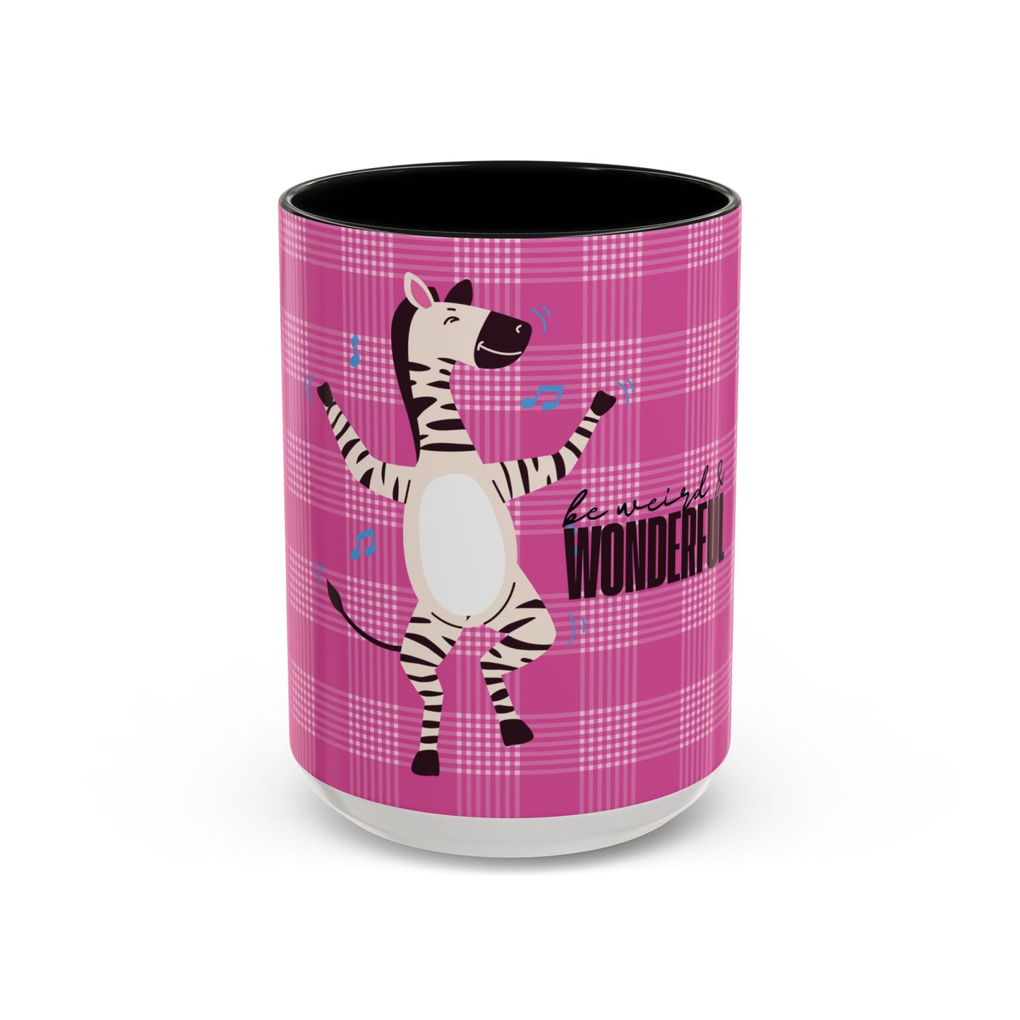 Dancing Zebra 'Be Weird & Wonderful' Accent Coffee Mug — Fun Kid's Mug