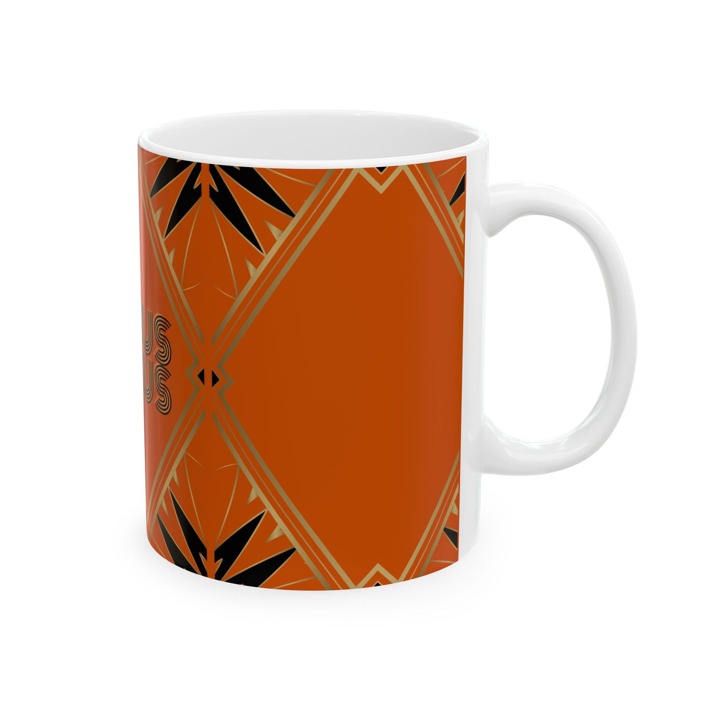 Hocus Pocus Ceramic Mug — Retro Orange Halloween Coffee Cup (11oz & 15oz)