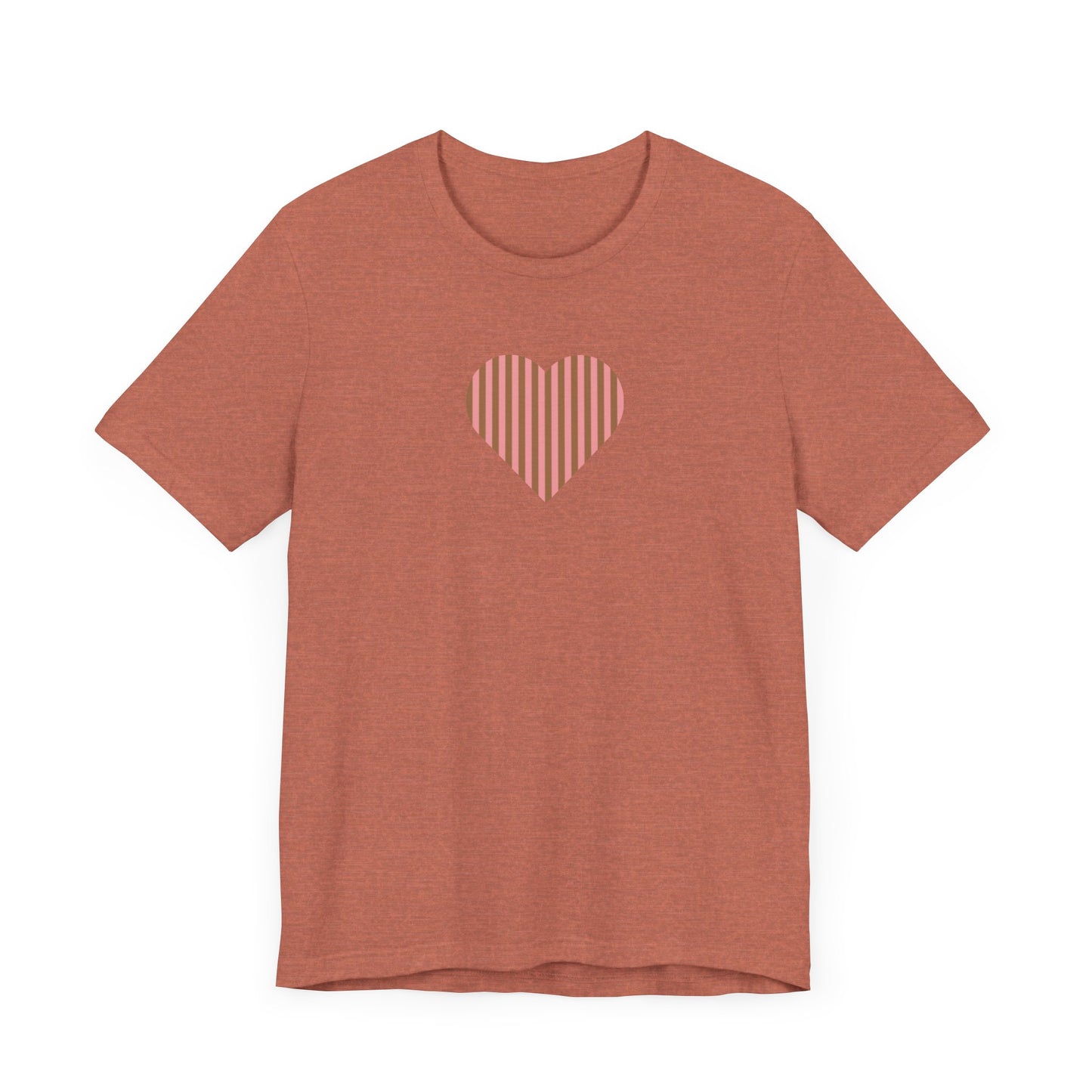 Pink/Brown Heart Ladies Tee | Preppy Basics