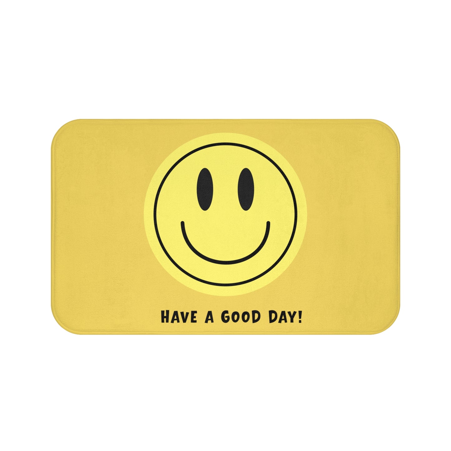 Yellow card with a smiley face and 'Have a Good Day!' text on a white background