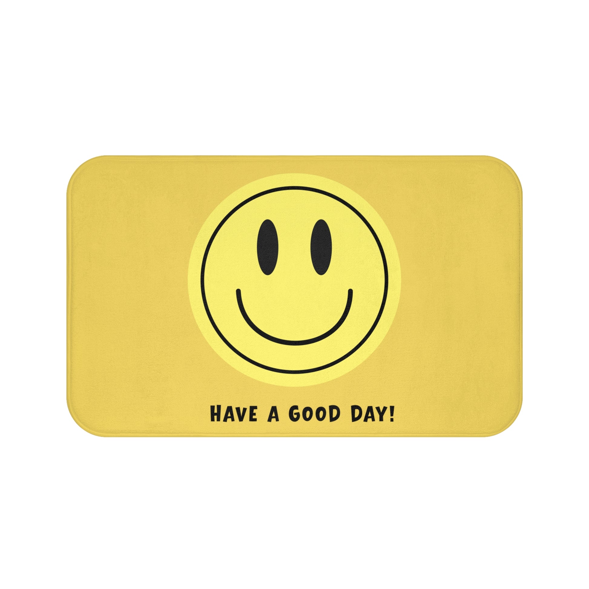 Yellow card with a smiley face and 'Have a Good Day!' text on a white background