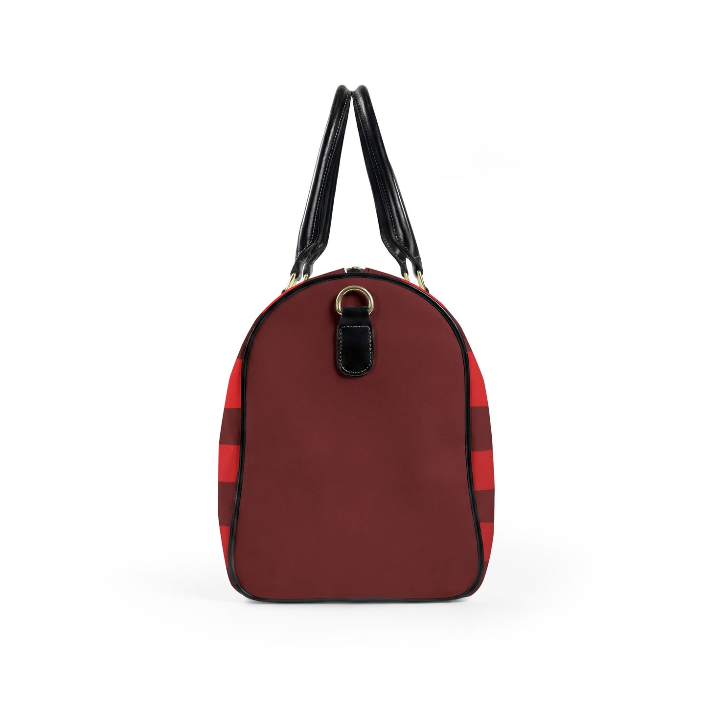 AMOUR Red Striped Leather Travel Bag, Romantic Gift