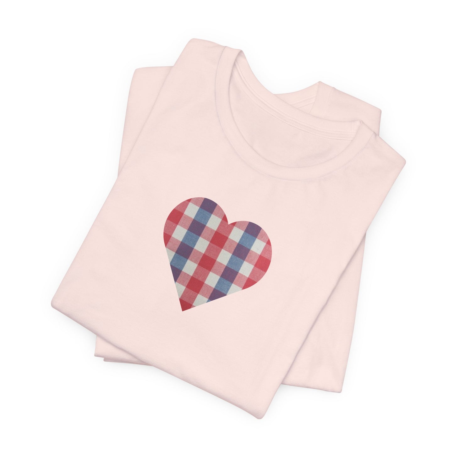 Gingham Heart Ladies Tee, Preppy Basics