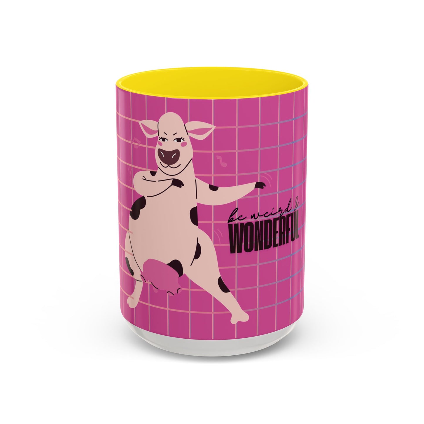 Pink Cow 'Be Weird & Wonderful' Accent Coffee Mug — Fun Kid's Mug