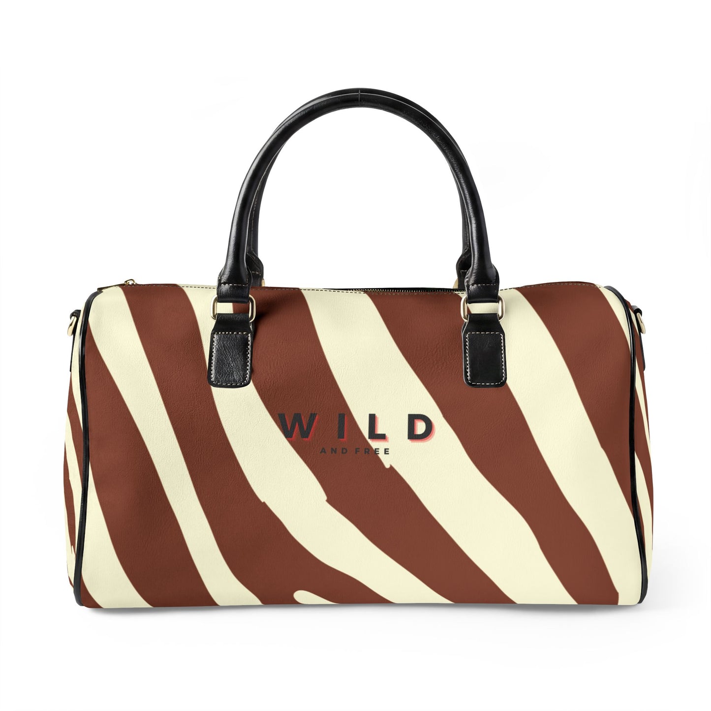 Vegan Pony-Hair Faux Leather Travel Duffle — Stylish Vegan Leather Weekender