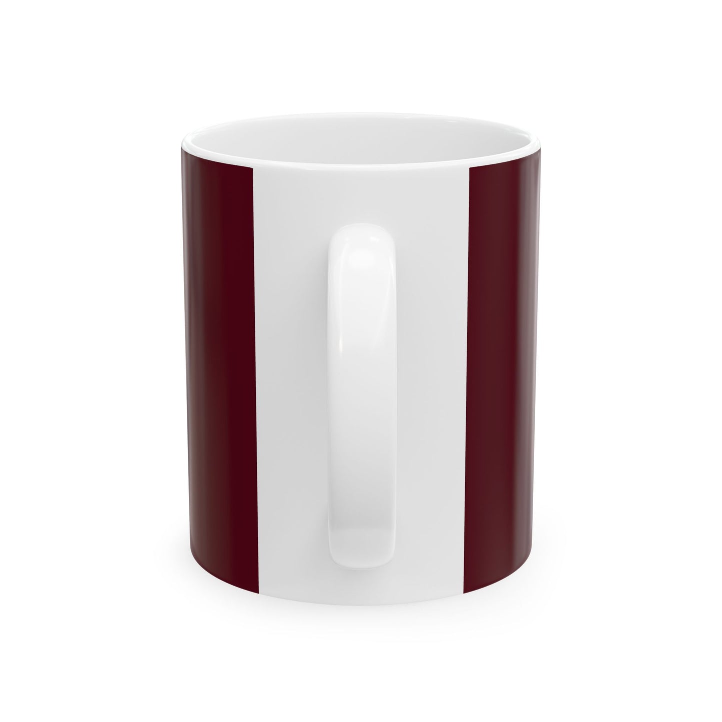 Shakespeare Quote Ceramic Mug, Dark Crimson — "To Thine Own Self Be True" Inspirational Coffee Cup