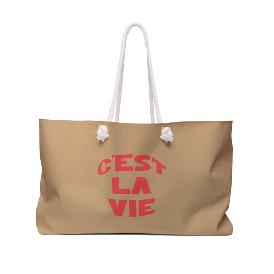 C'est La Vie Travel Bag, TAN 