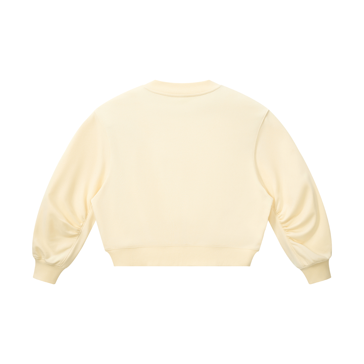 Light yellow sweatshirt on a white background