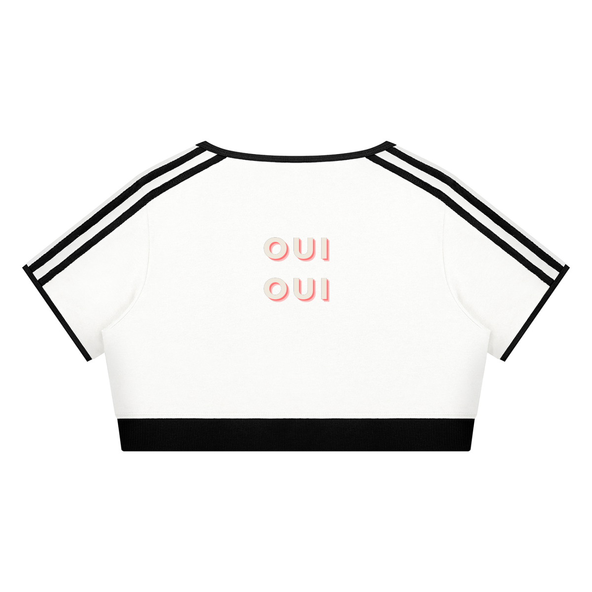 Oui Oui Women’s Crop Ringer T-Shirt