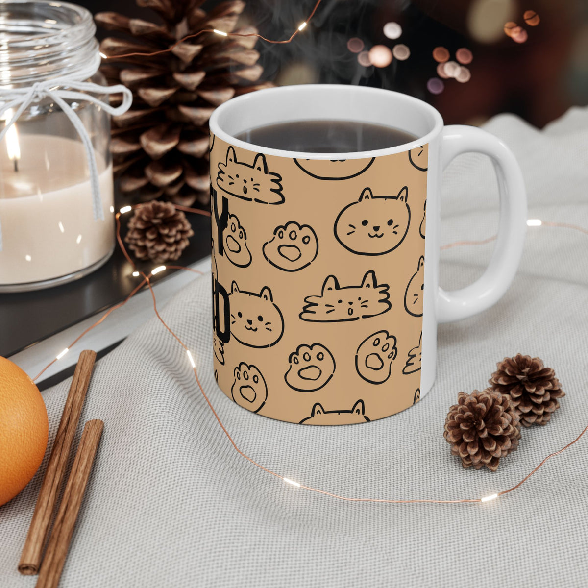 Whimsical Cat Lover Ceramic Mug