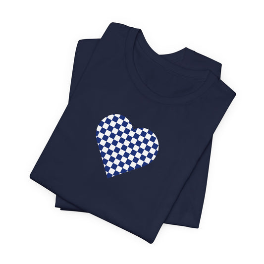 Checkerboard Heart Ladies Tee, Preppy Basics