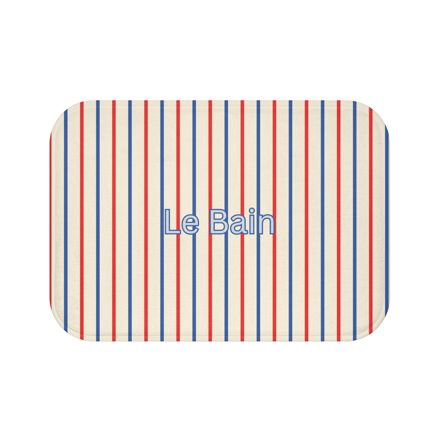 Le Bain Tricolor Striped Bath Mat, CREAM