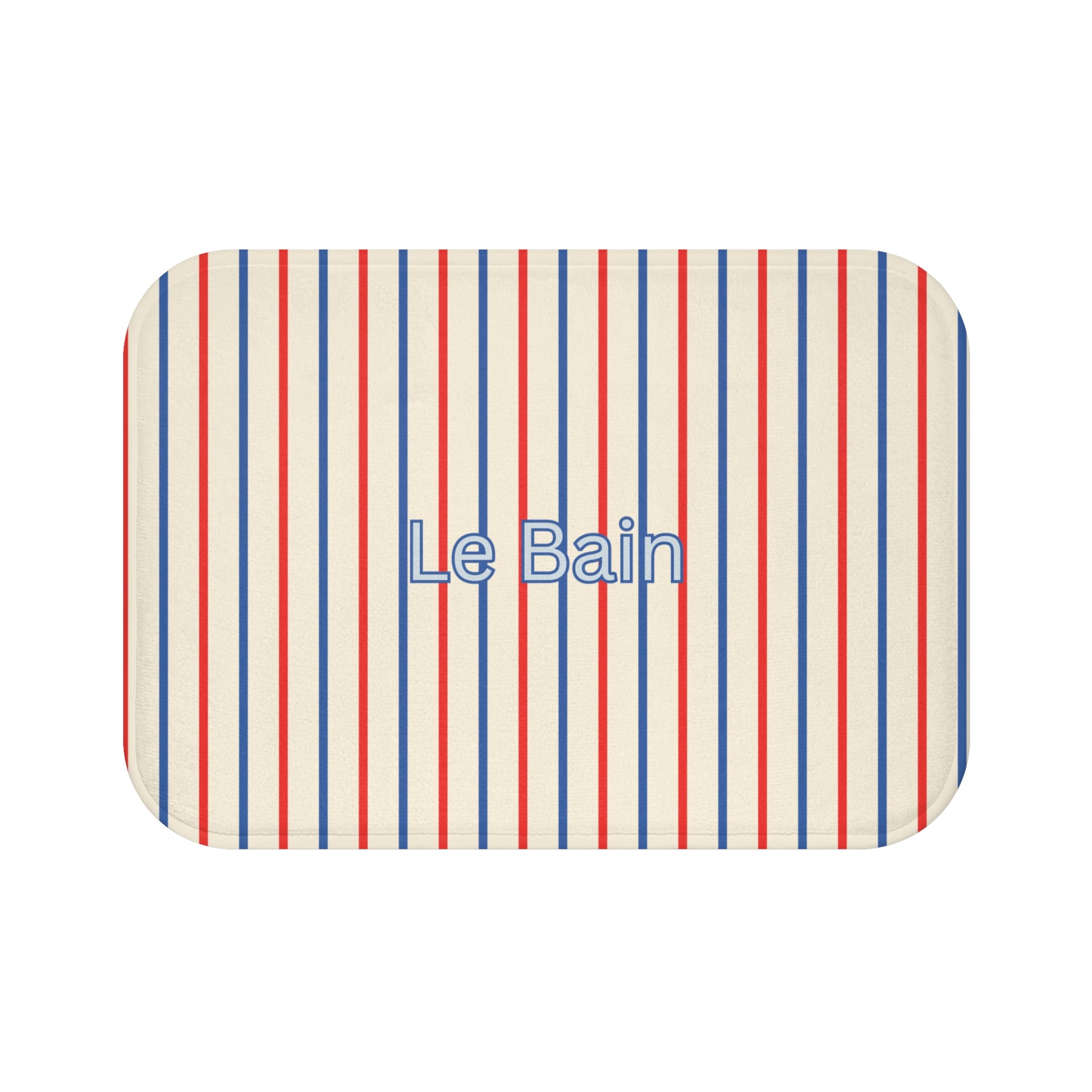 Le Bain Tricolor Striped Bath Mat, CREAM