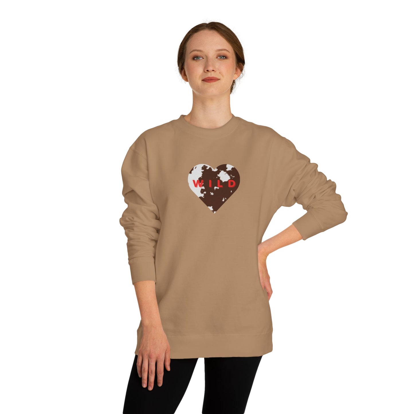 WILD Cowhide Heart Sweatshirt