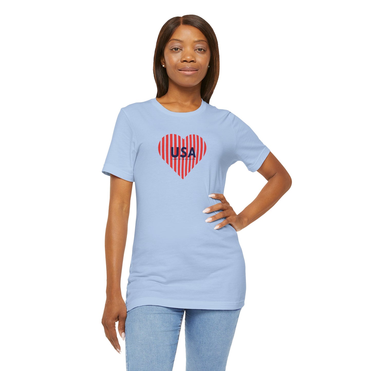 Team USA Heart Tshirt, Patriotic Shirt