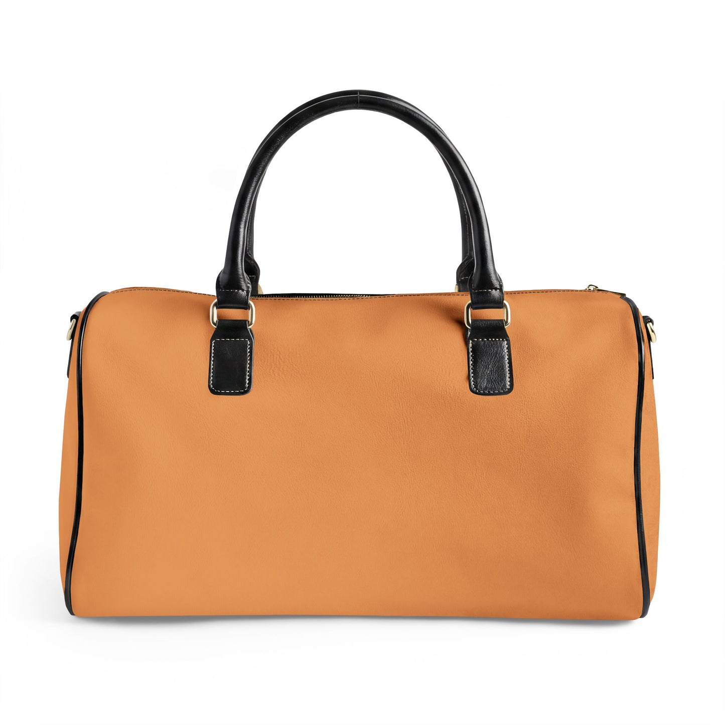 Chic Vegan Leather Travel Duffle, Tan