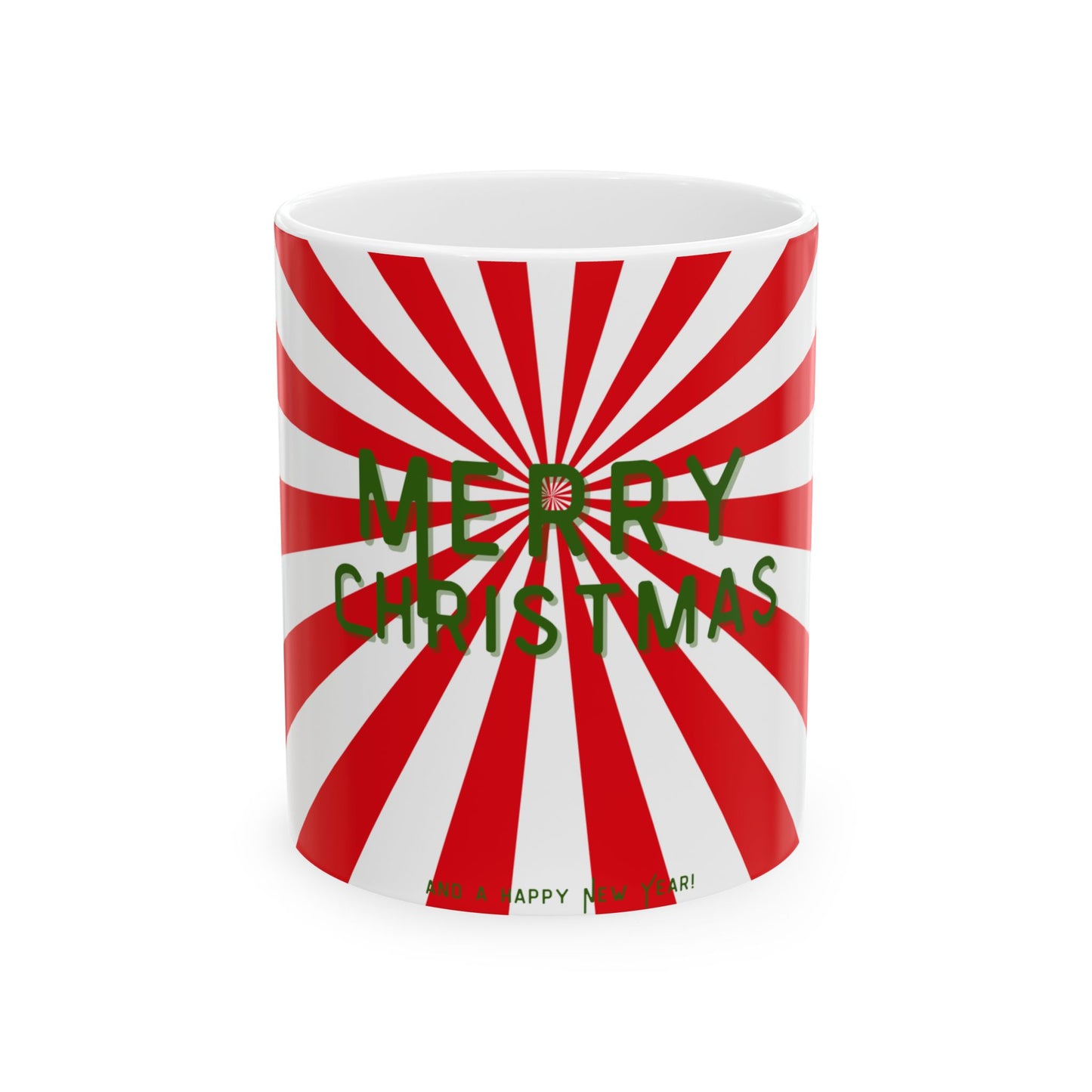 Peppermint Twist Merry Christmas Mug | Playful Holiday Decor