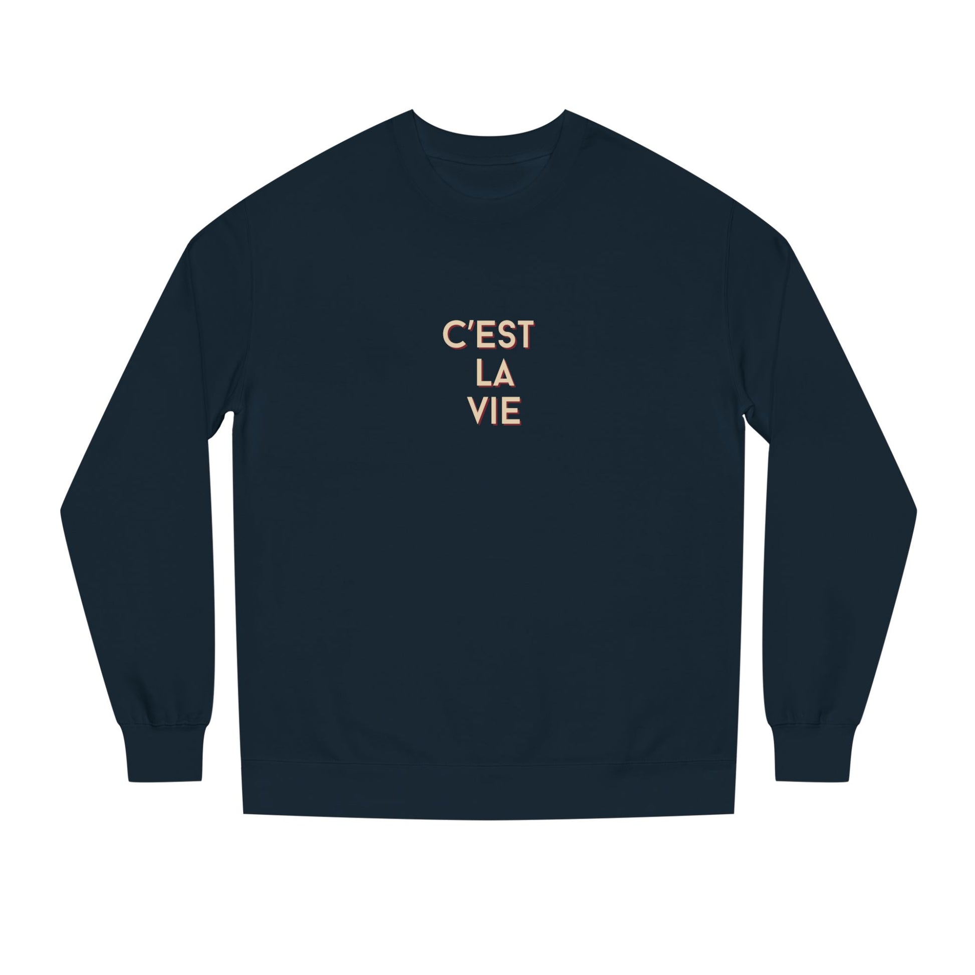 Dark Navy  Colored Sweatshirt - C'est la vie 