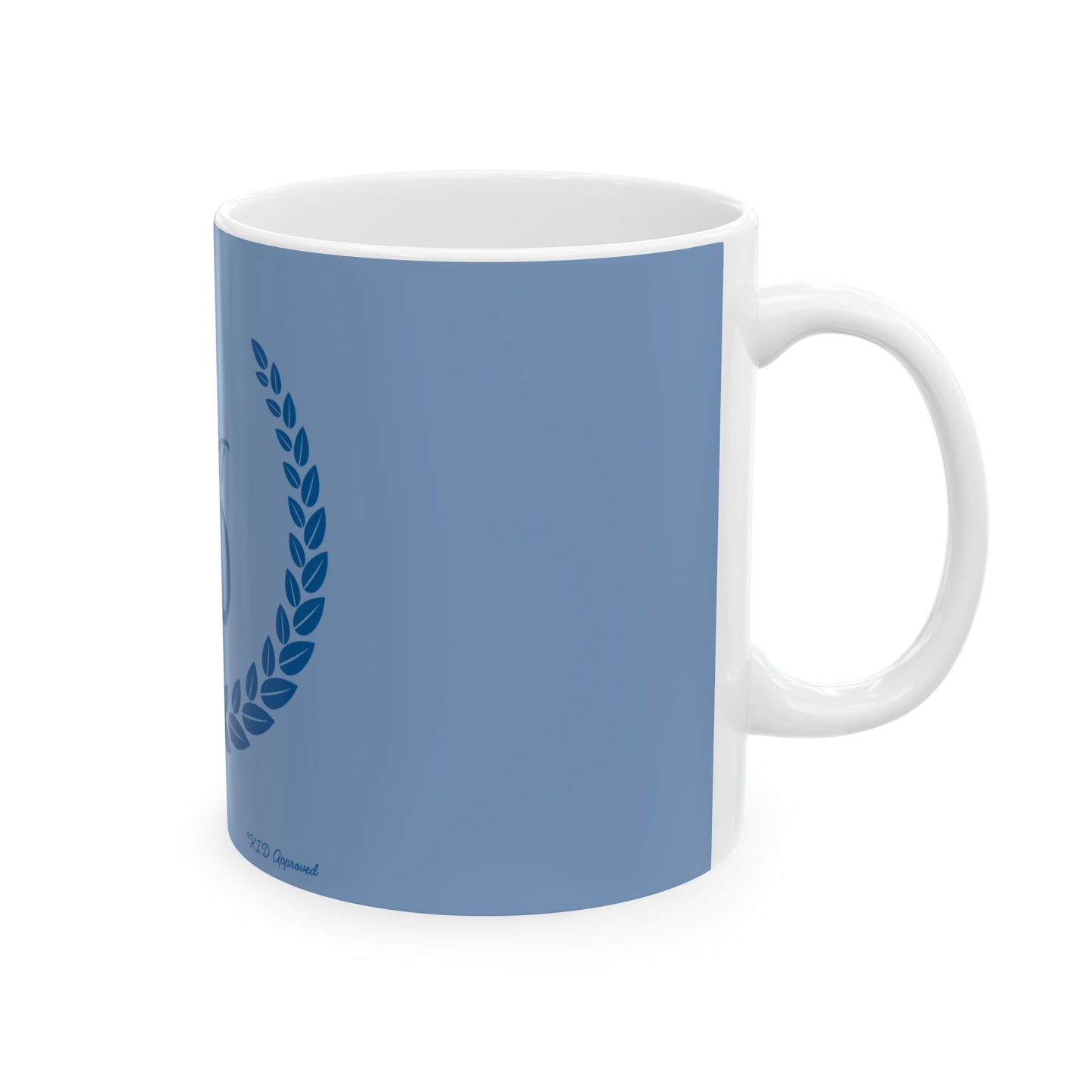 Best Dad "Kid Approved" Ceramic Mug — Elegant Wreath Design (11oz & 15oz)