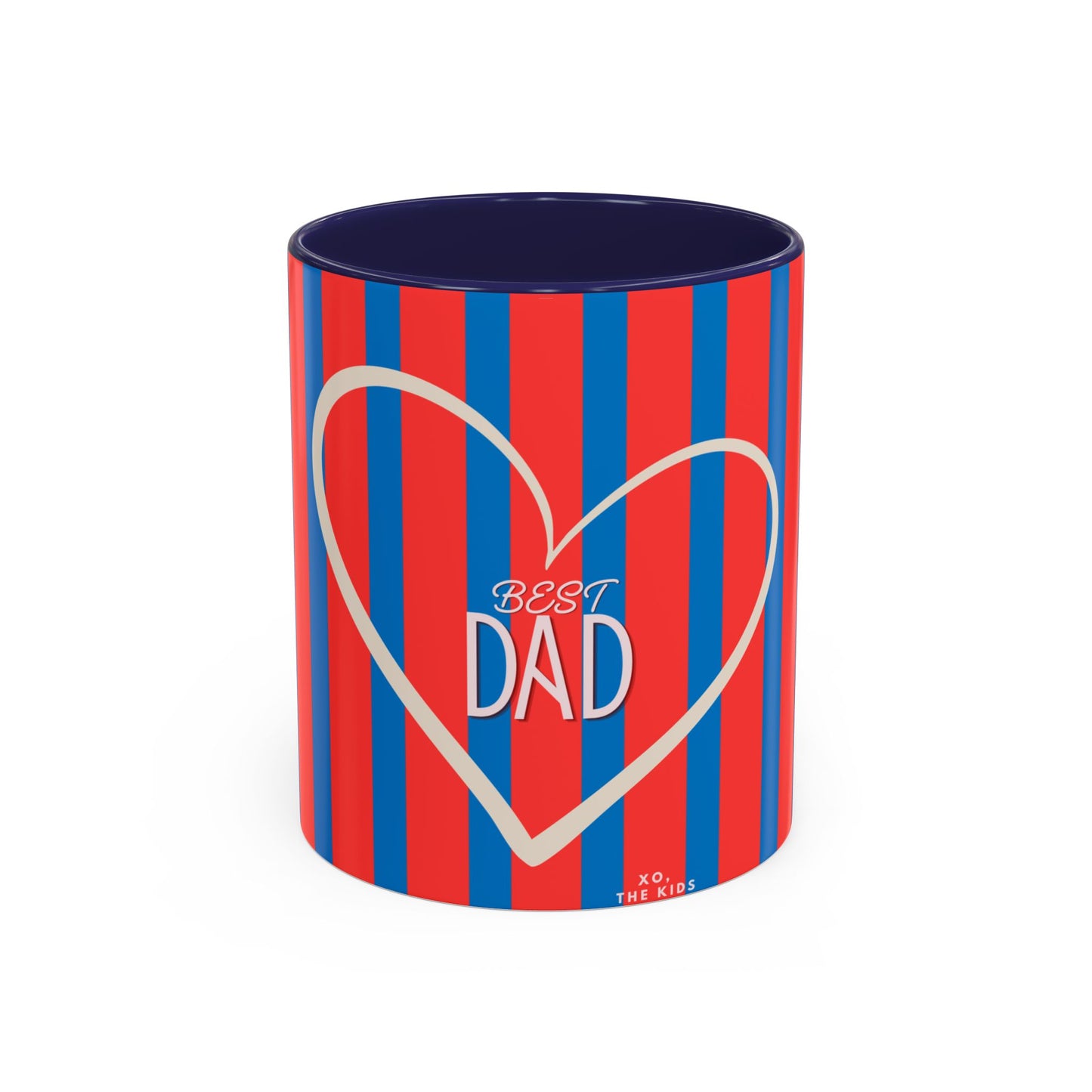 Best Dad Striped Accent Coffee Mug — Father's Day Gift