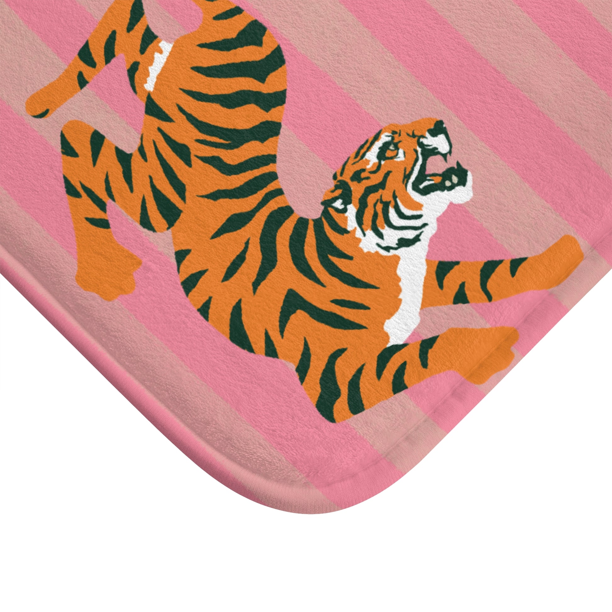 Tiger design on a pink background