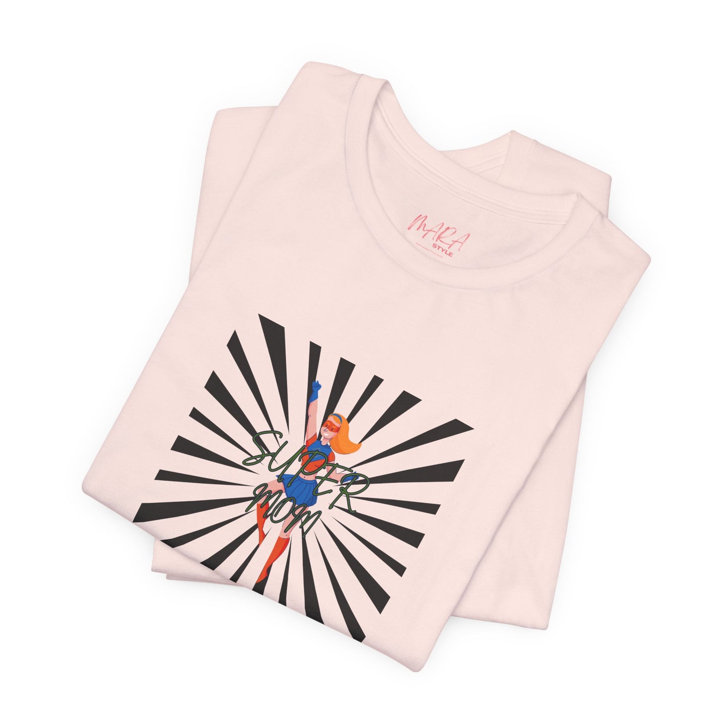 Super Mom Hero T-shirt, pink