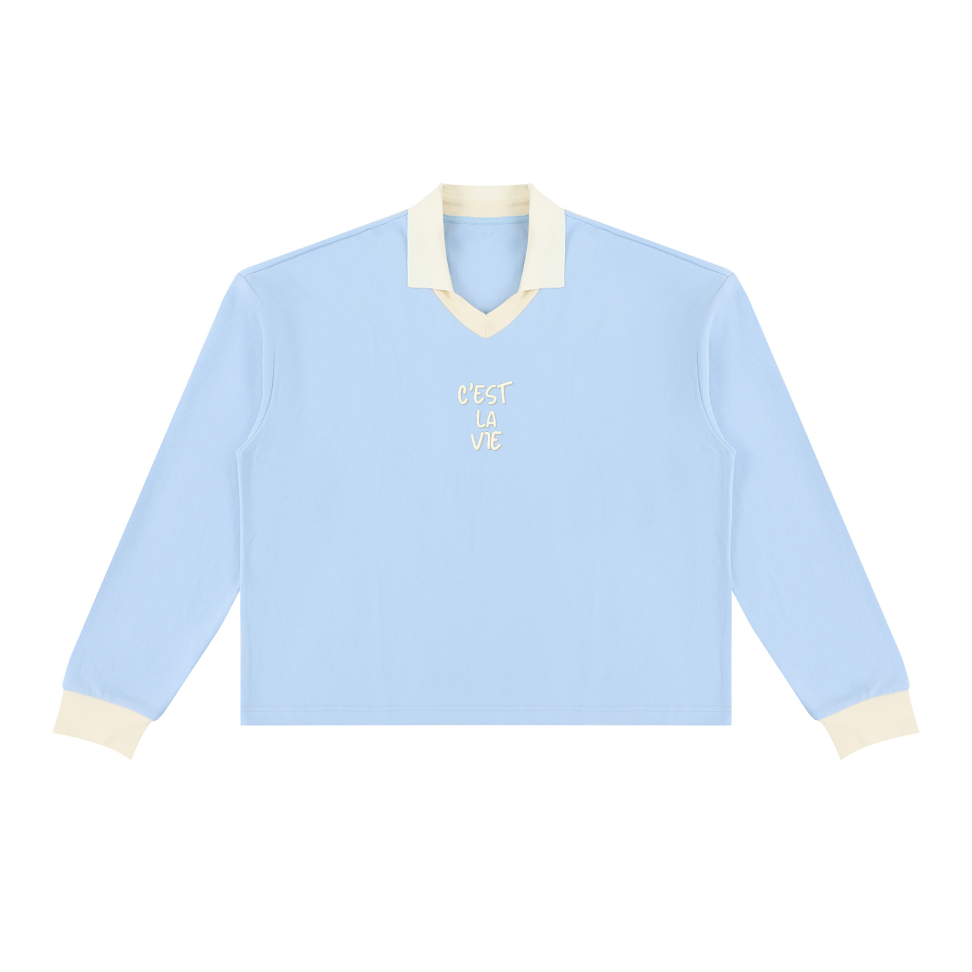 C'est la Vie  V-Neck Long Sleeve Sweatshirt