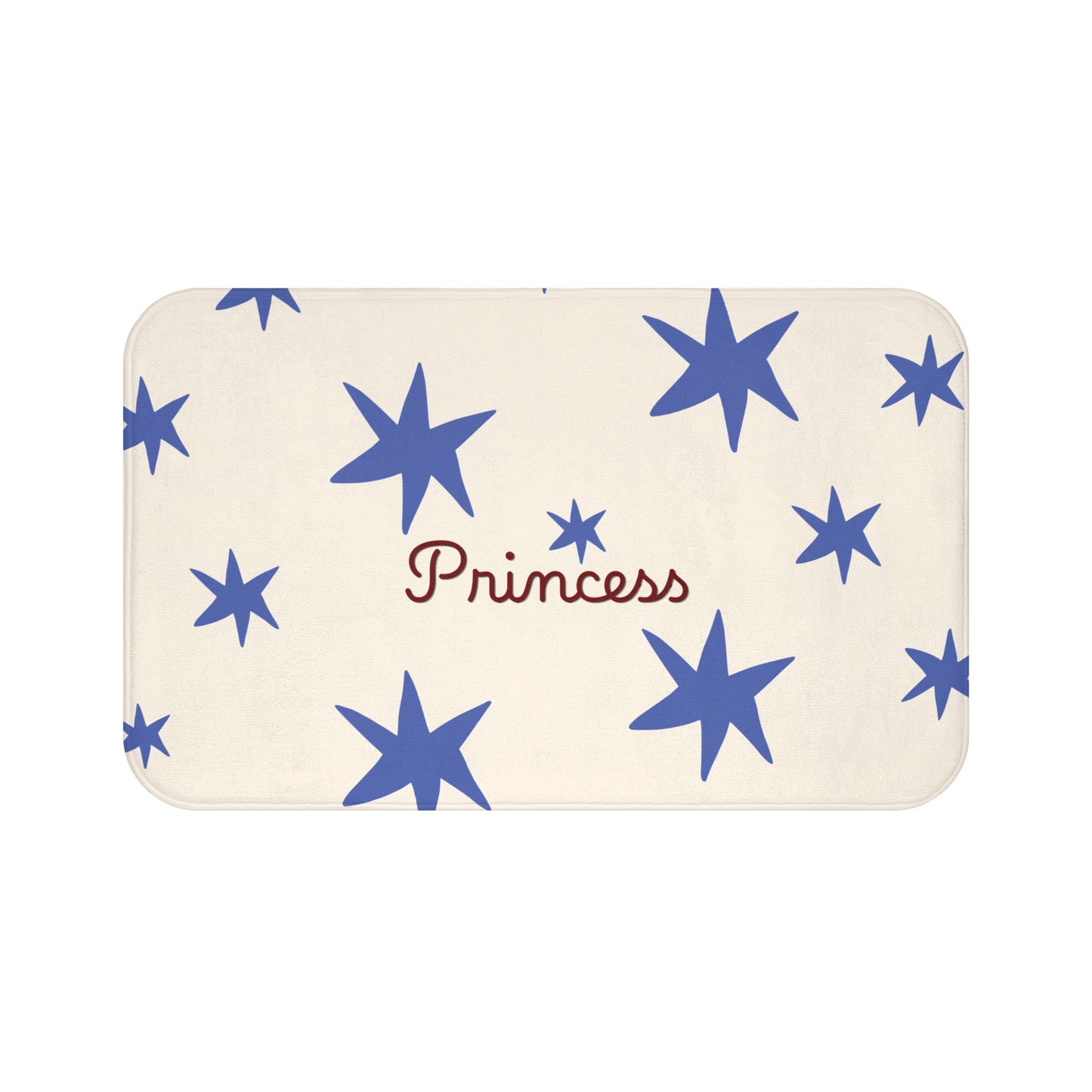Whimsical Princess Stars Bath Mat — Girly Bathroom Rug