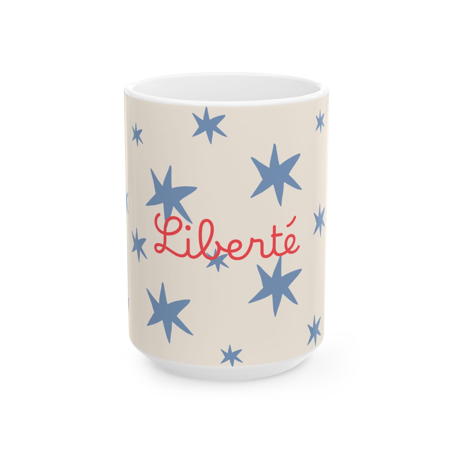 Liberté Star Ceramic Mug,  — Freedom Loving Gift (11oz & 15oz)