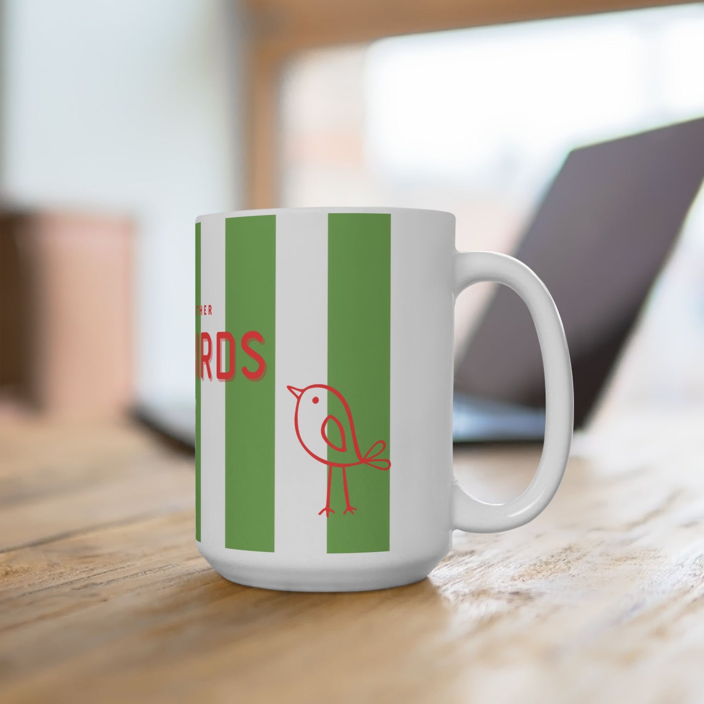 Preppy Mug - LOVEBIRDS - Happy Together, GREEN