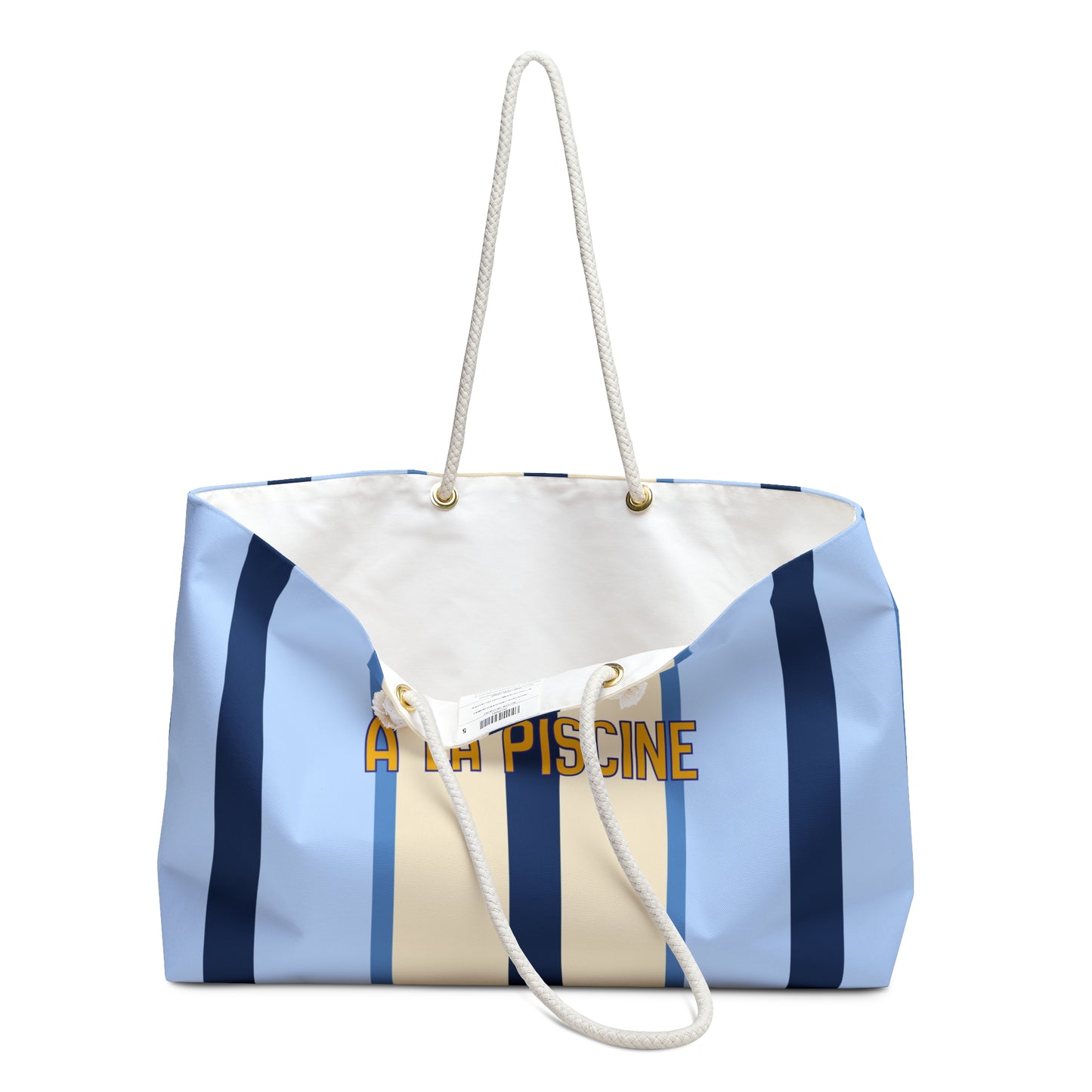 á la Piscine Oversized Blue Stripped Tote