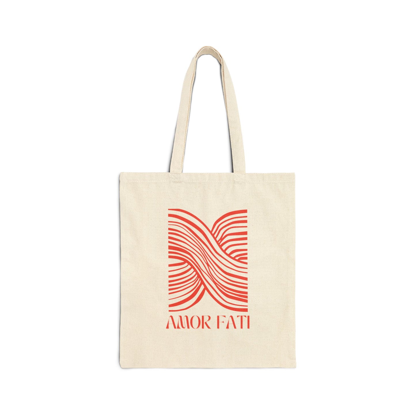 Amor Fati Abstract Tote Bag, RED