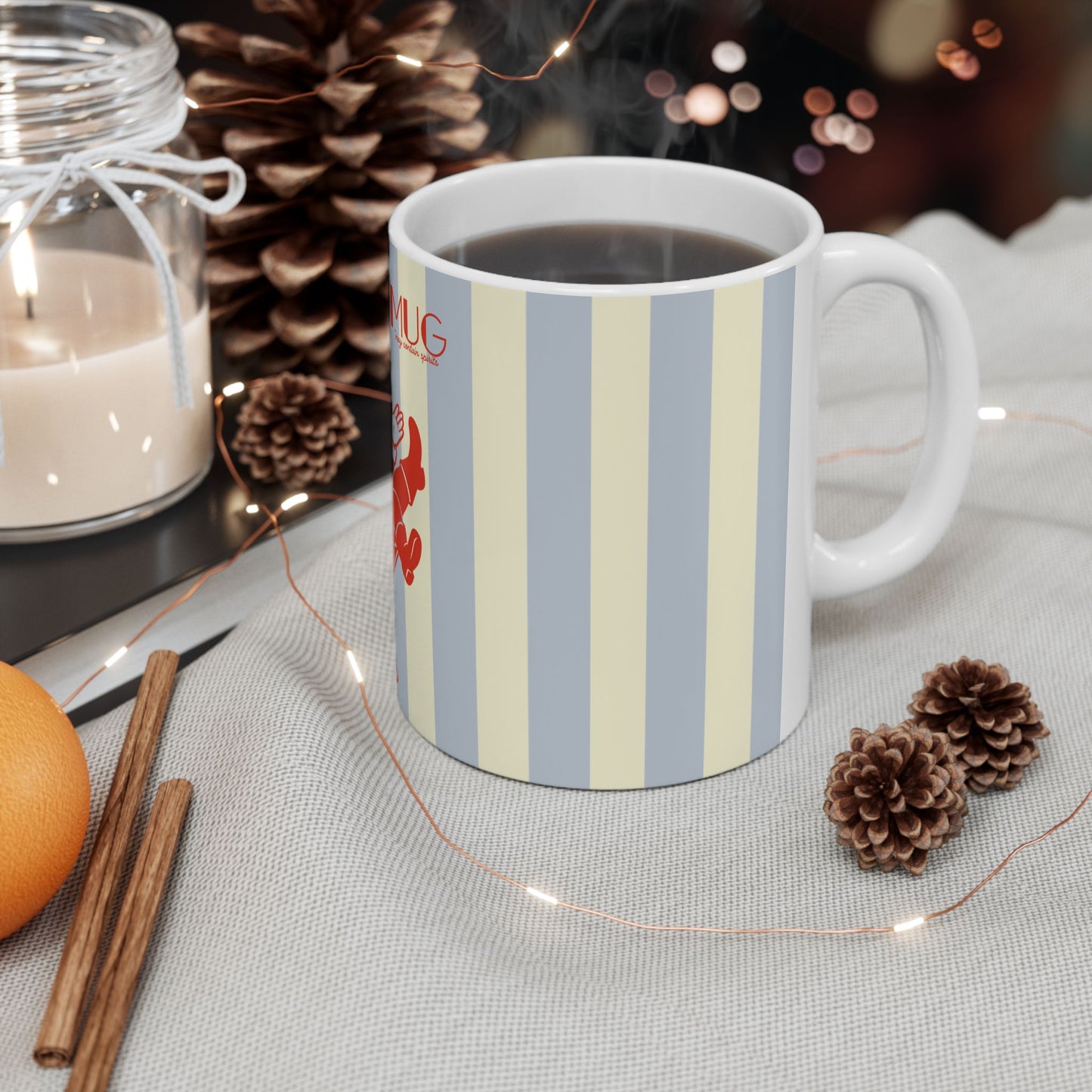 Santa's Mug Ceramic Coffee Mug — Festive Retro Santa Cocktail Design (11oz / 15oz)