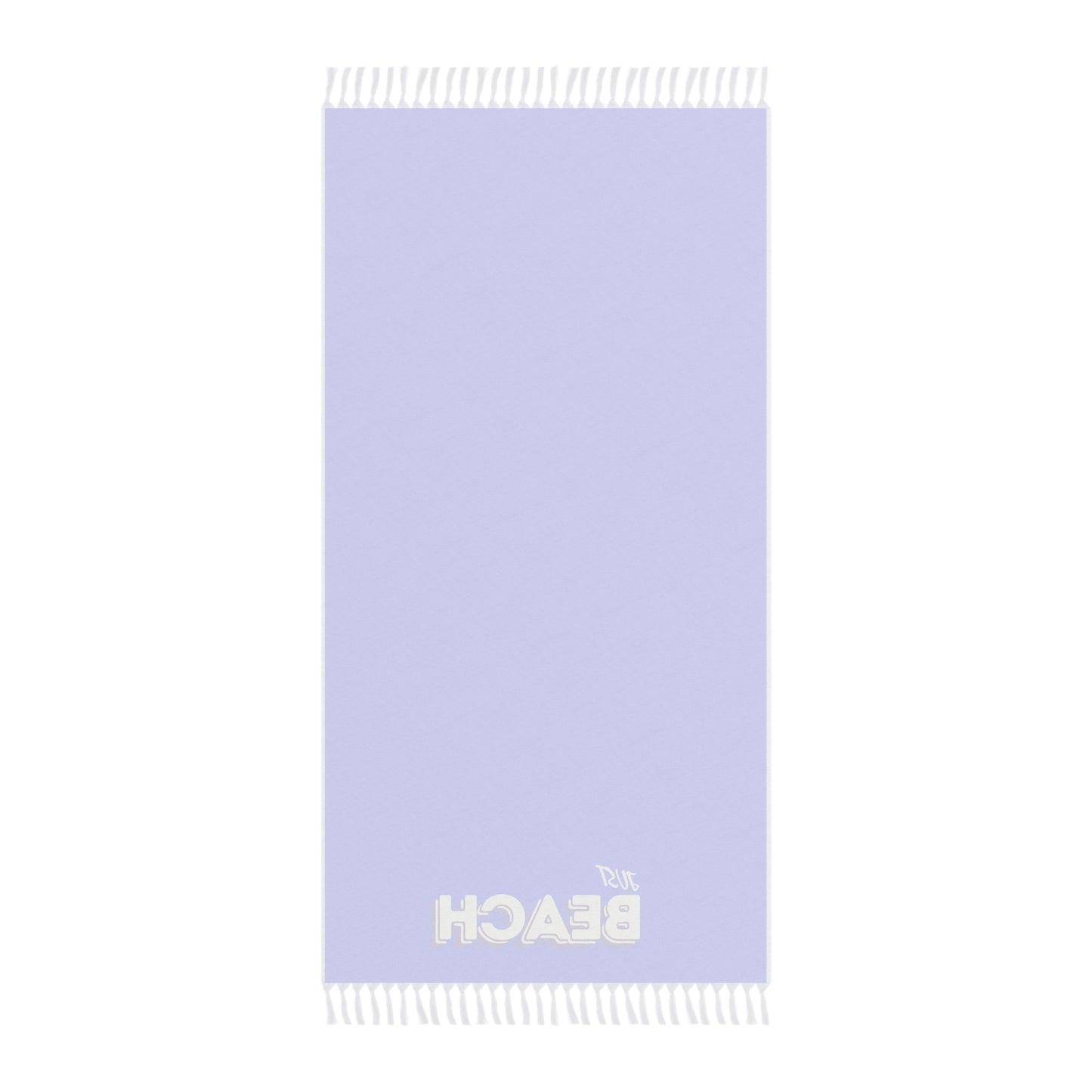 Beach Towel — 'Just Beach' Boho Fringe Cotton Beach Blanket