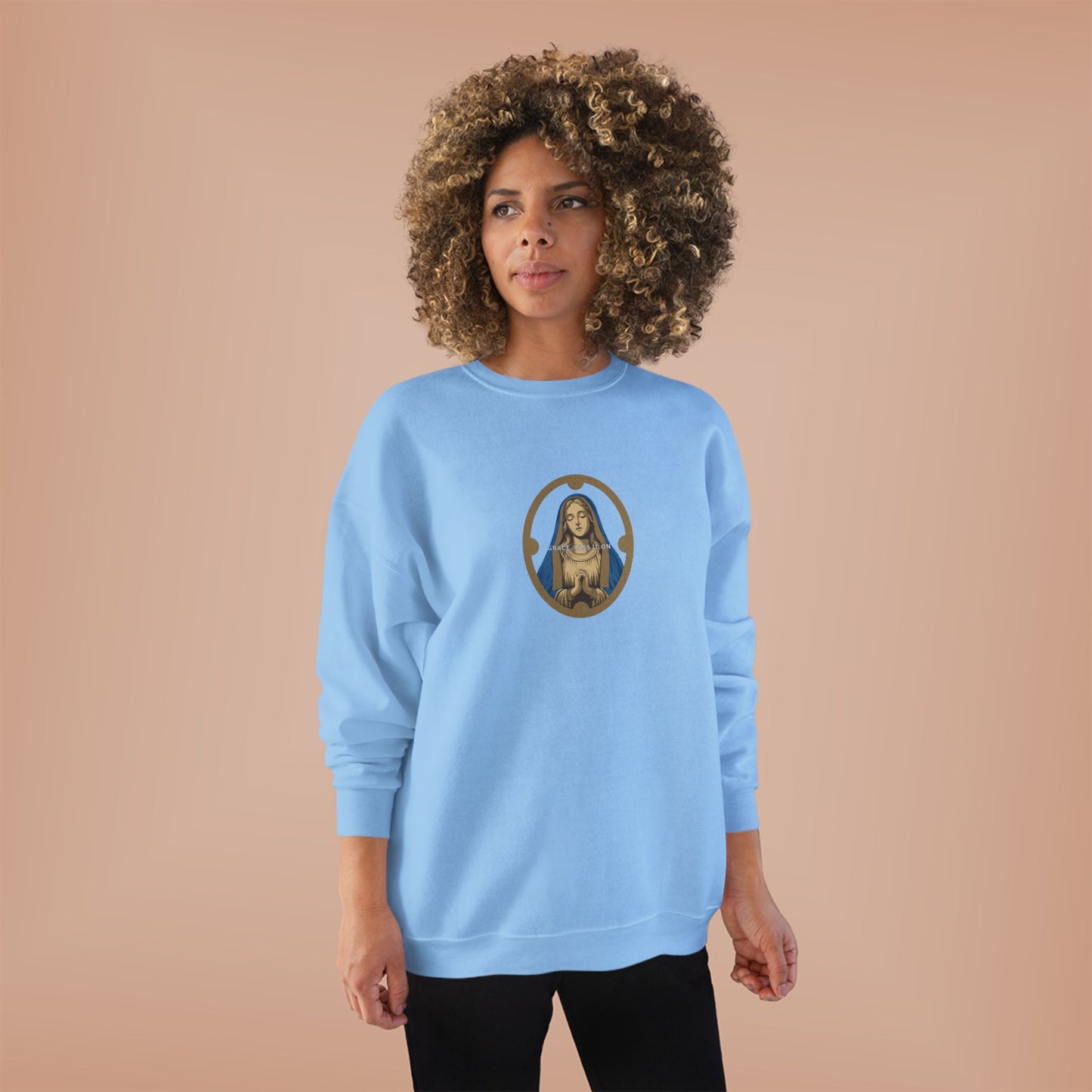 Madonna Grace Sweatshirt, Spiritual Top 