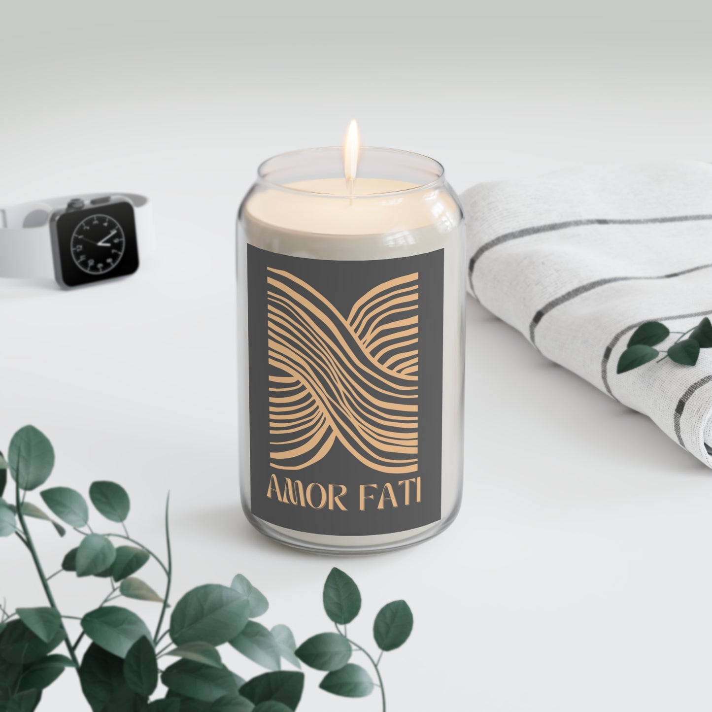 AMOR FATI (Love Your Fate) Scented Candle, 13.75oz - GREY